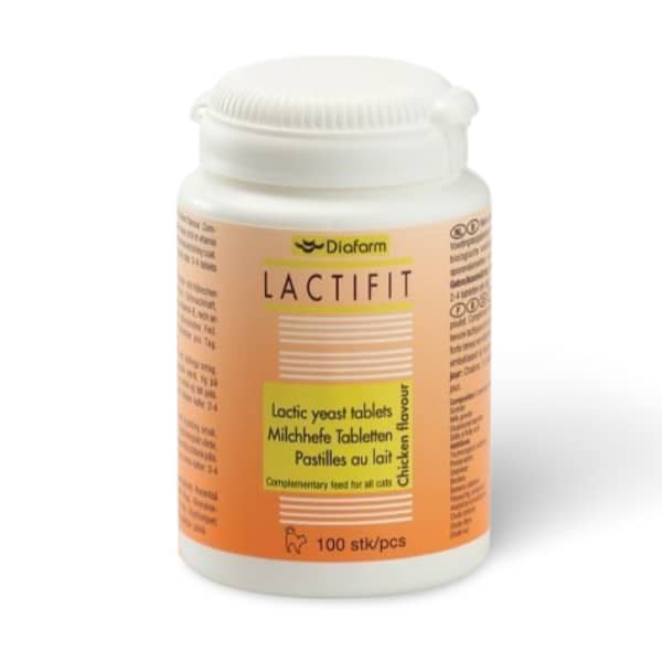 Diafarm Lactifit B grupas vitamīni tabletes kaķiem ādai un apmatojumam ar vistas garšu N100